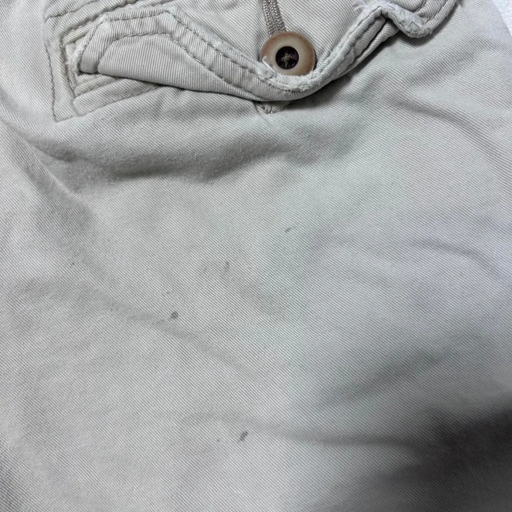 Hollister Cargo Shorts Mens 28 Khaki Heavy Distressed Tan military Y2K